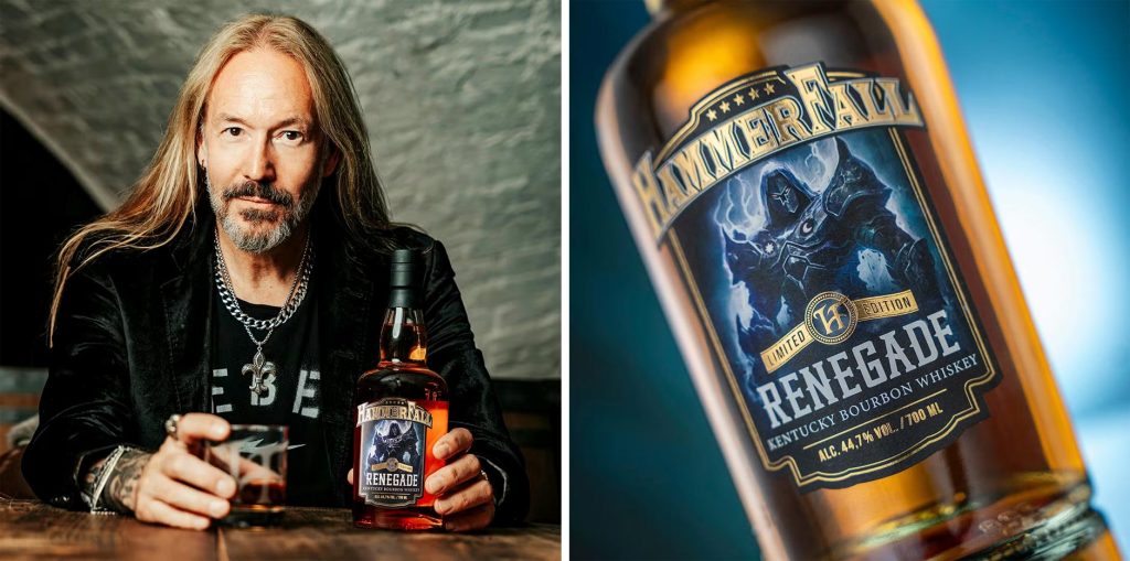 HammerFalls Joacim Cans med sin nya bourbon Renegade.