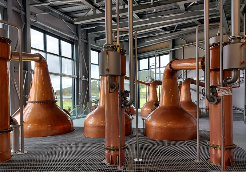 Pannorna på The Cairn Distillery