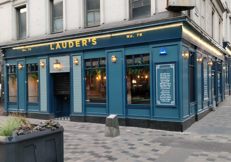 Lauder´s Bar på Sauchiehall St i hjärtat av Glasgow.