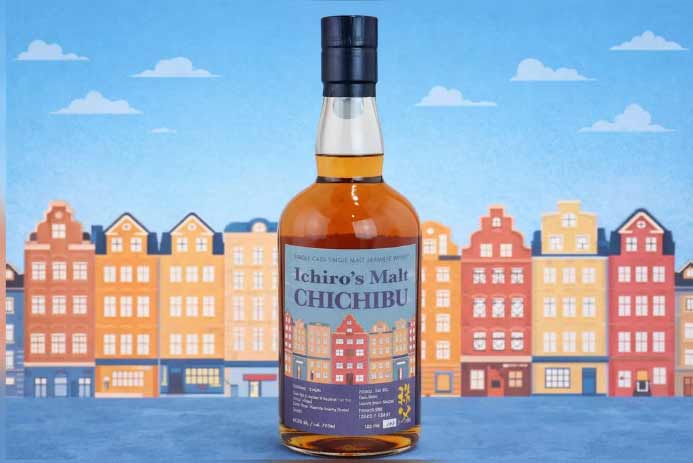 Rökig Chichibu-whisky lagrad på bourbonfat nr 8235.